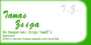 tamas zsiga business card
